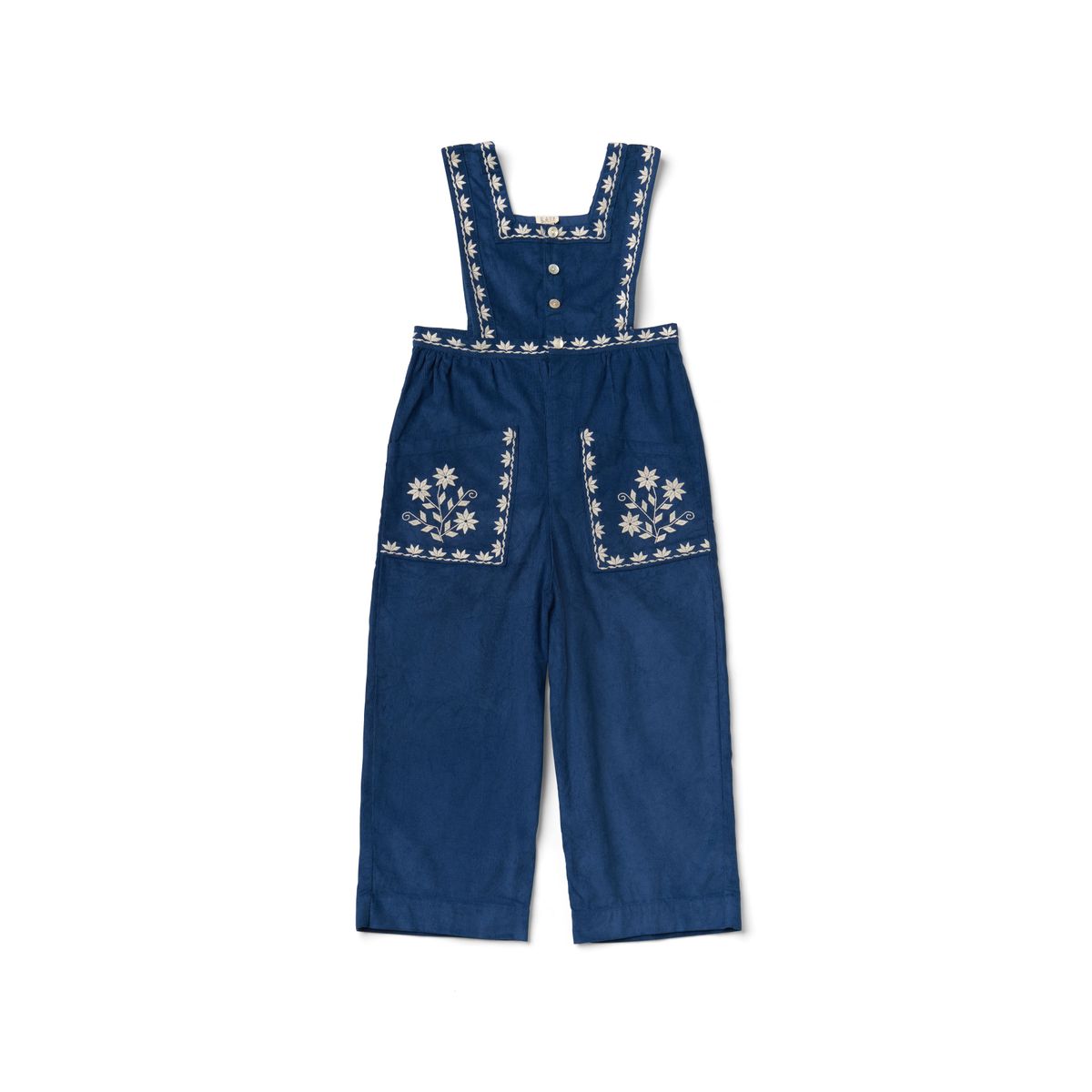 Clara Romper in Bijou Blue Embroidery