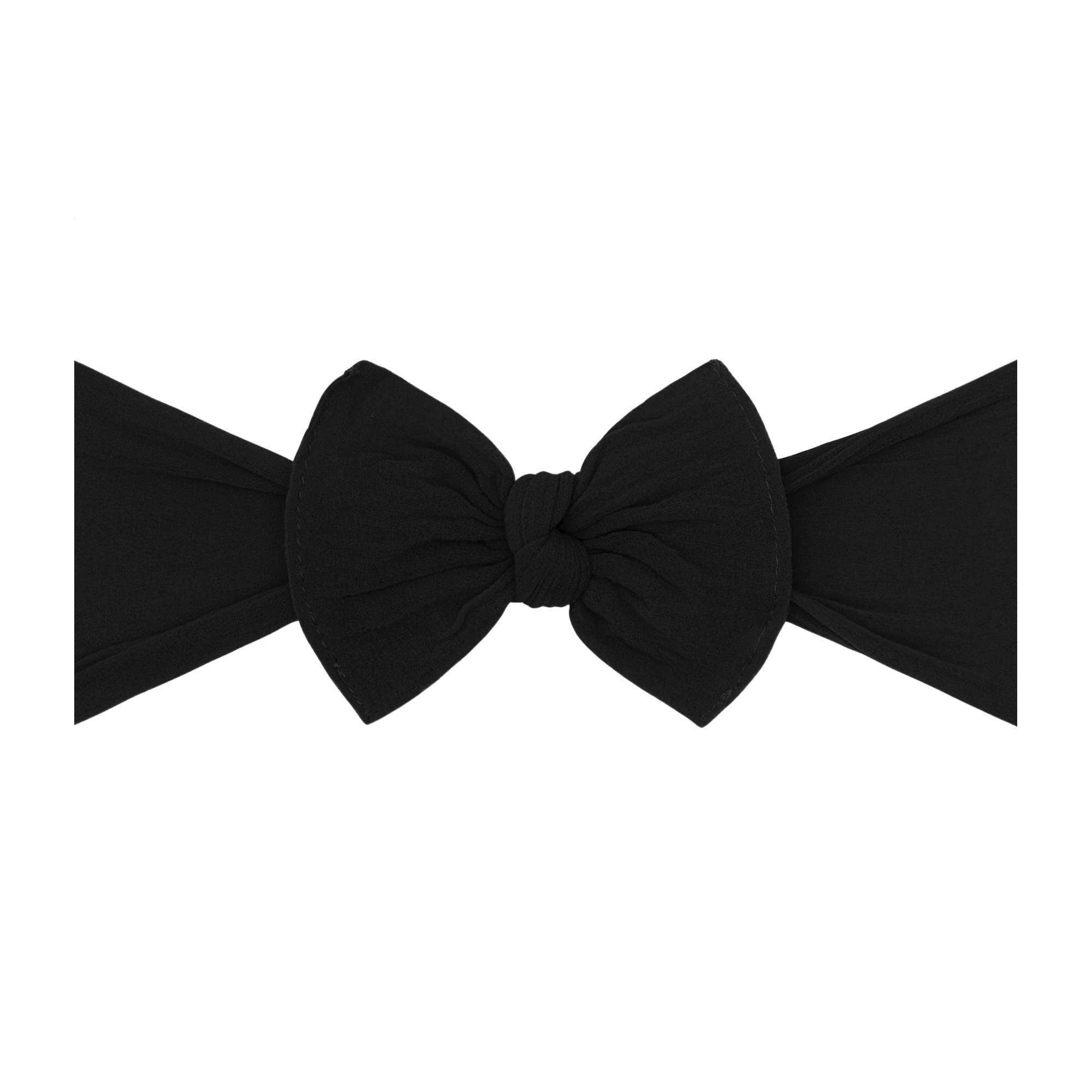 Baby Bling® Itty Bitty Knot Small Soft Nylon Bow Headband: Iris