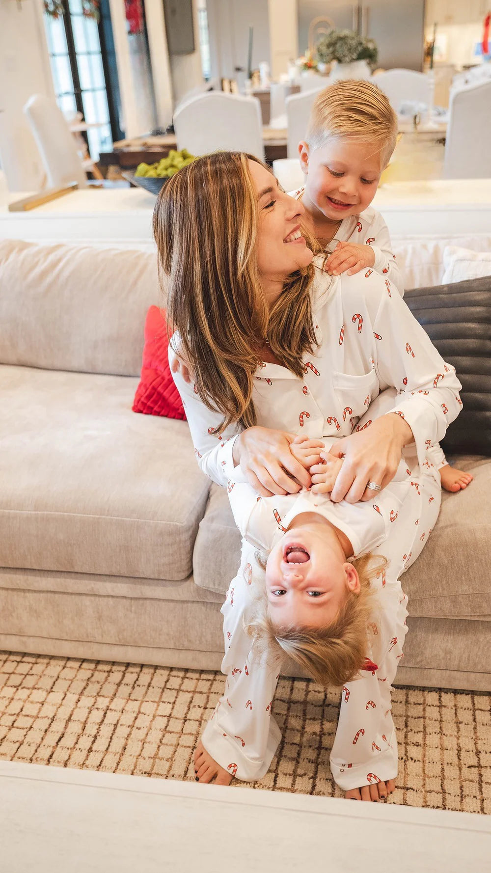 Candy cane dreams women's pajama set