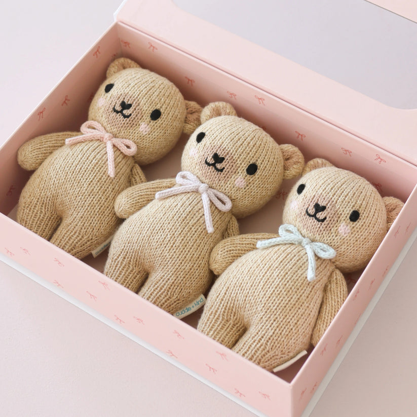 Baby Honey Bear - Lavender Bow