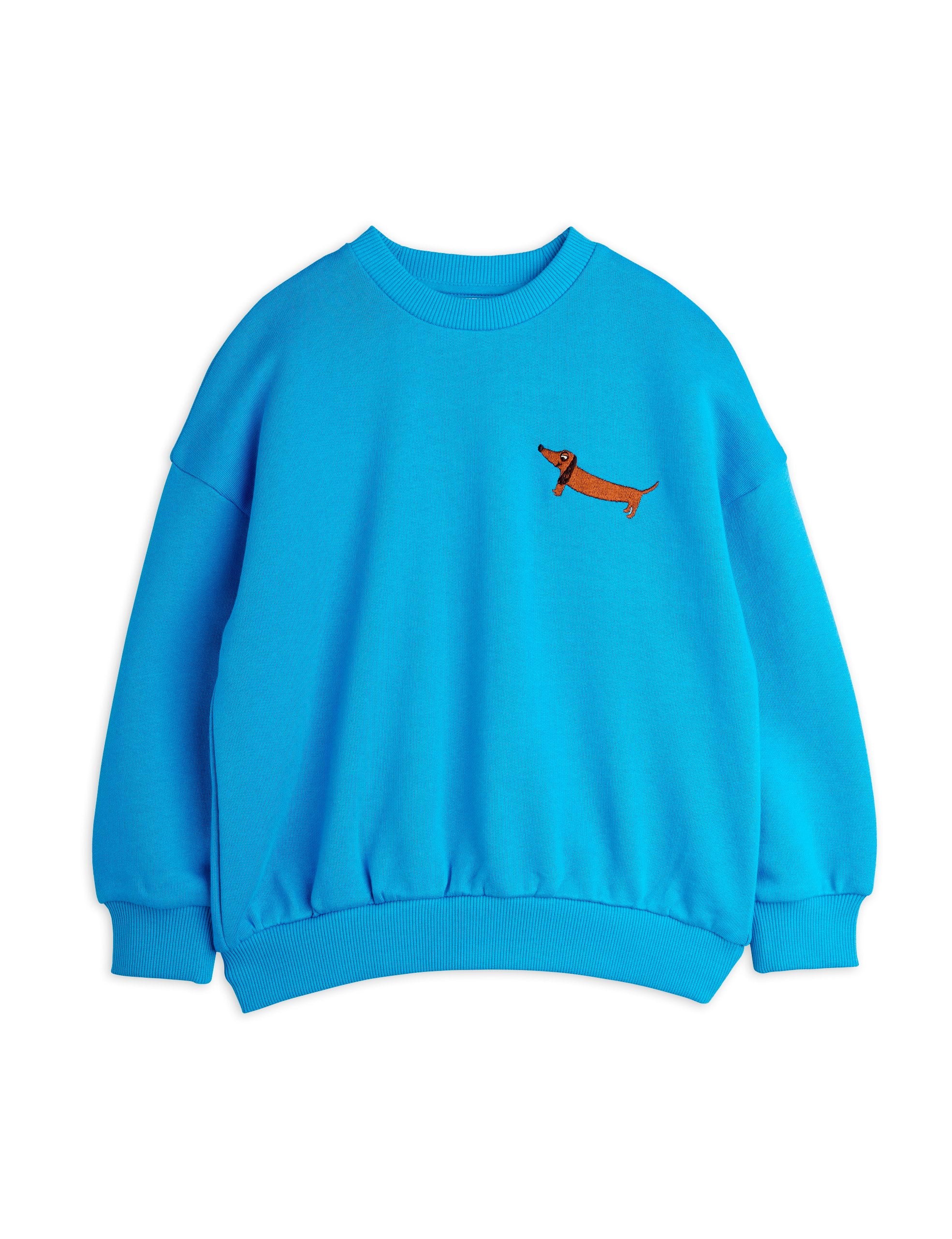 Dog Embroidered Sweatshirt - Blue