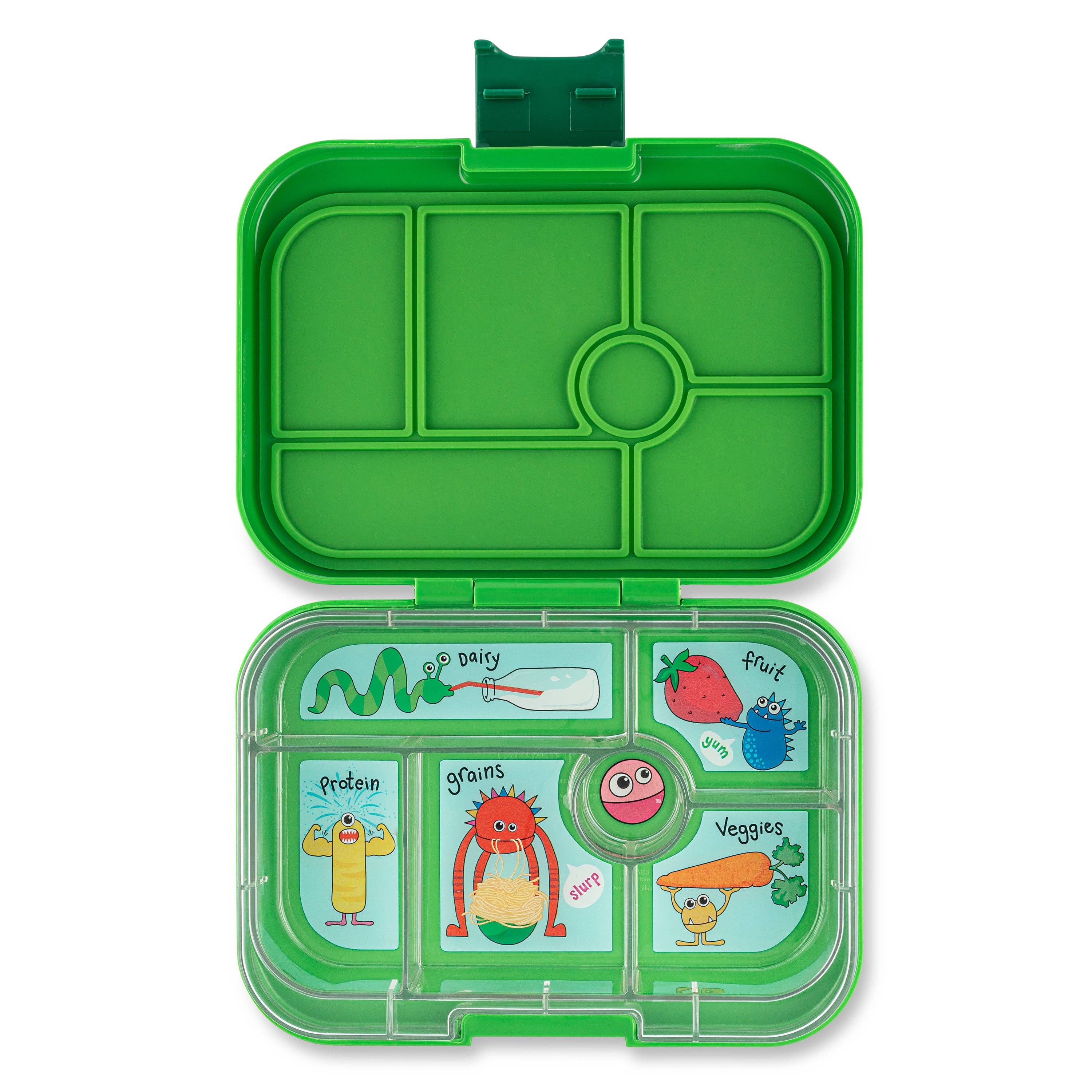 Leakproof Bento Box for Kids - Yumbox Original Jurassic Green (Funny Monsters)