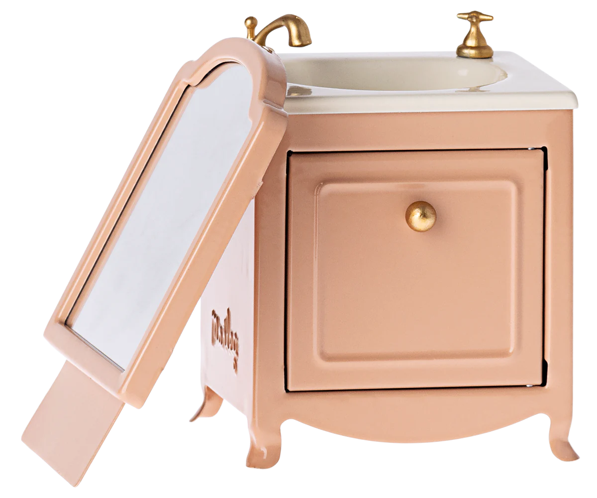 Sink dresser w. Mirror, Mouse - Dark powder