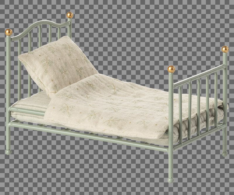Vintage Single Bed, Mouse - Mint