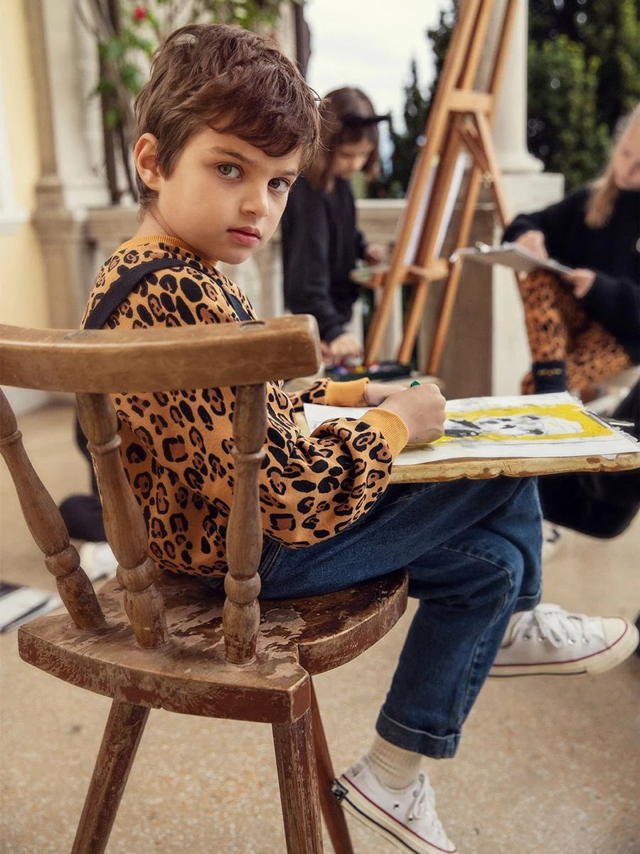 Basic Leopard Sweatshirt - Beige
