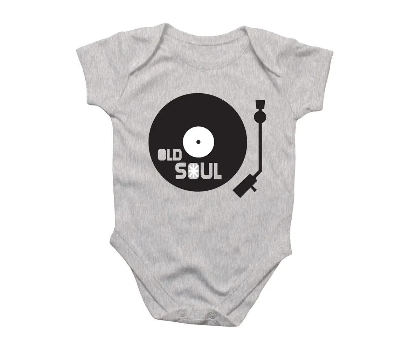 Old Soul Vinyl Record Turntable Baby Bodysuit