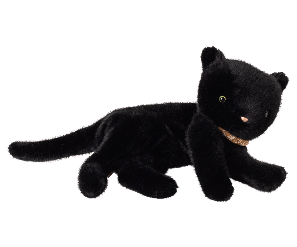 Sleeping Kitten Plush, Medium - Black