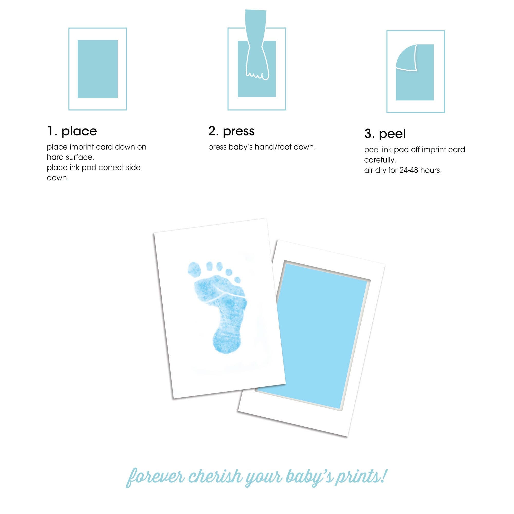 Baby Handprint or Footprint Clean-Touch Ink Pad Kit: Black