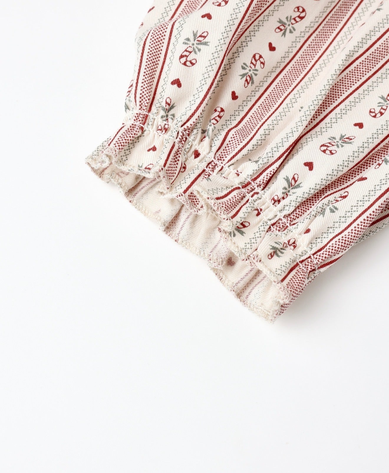 Ruffle Pajamas || Candy Cane Stripe