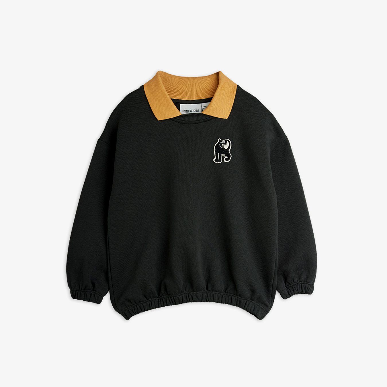 Panther Patch Collar Sweatshirt - Black