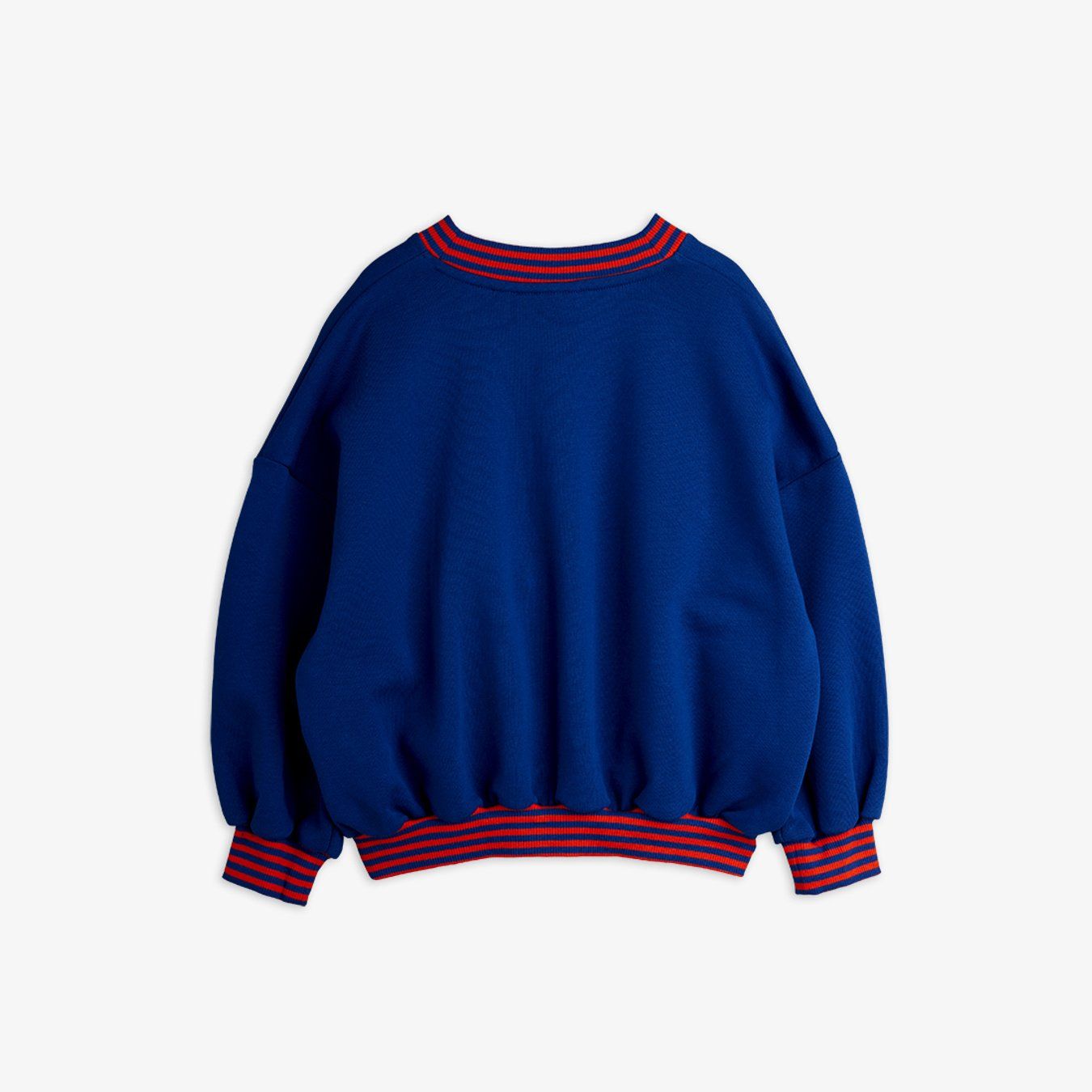 Striped Rib Earth Emb Sweatshirt - Blue