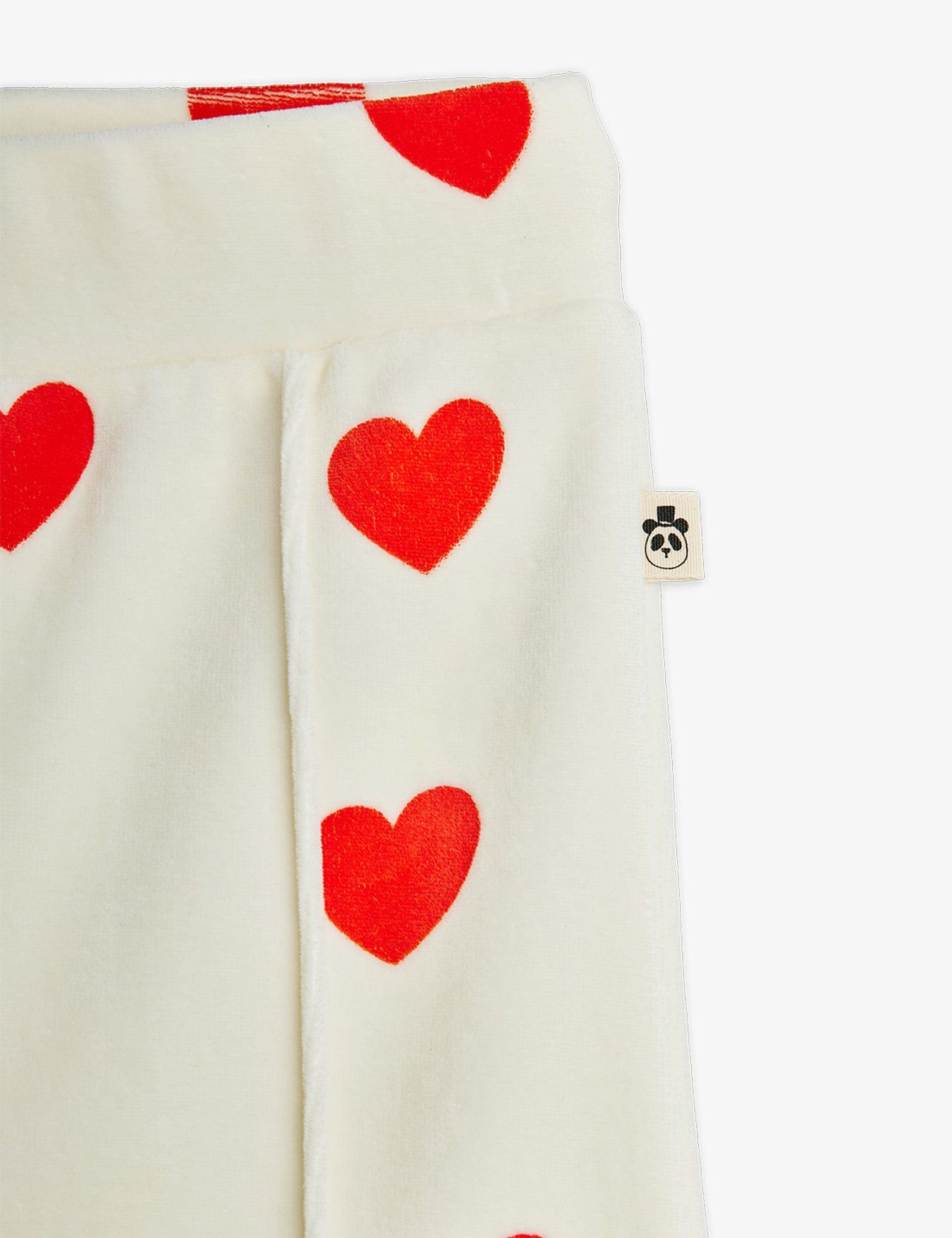 Hearts AOP Velour Trousers - White
