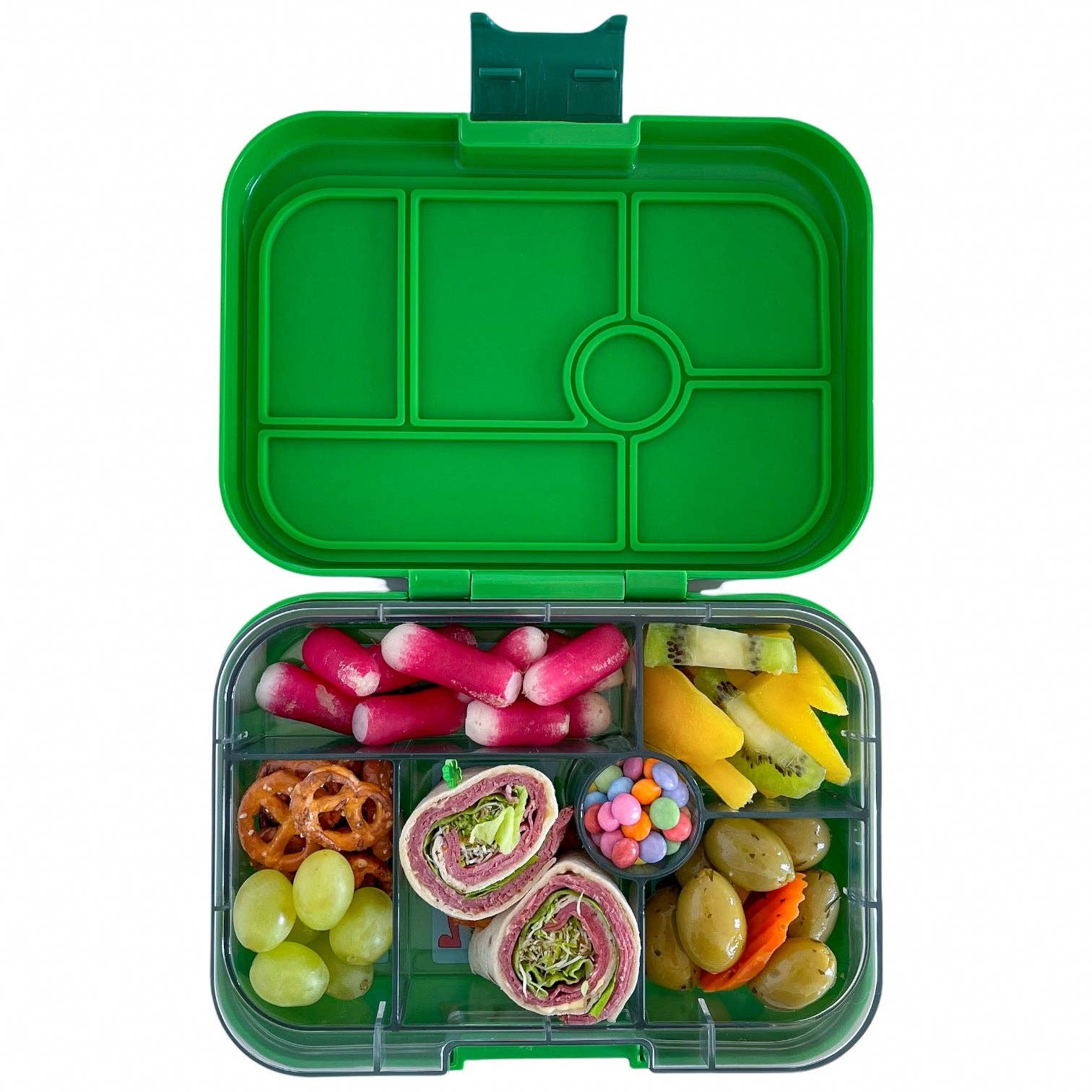 Leakproof Bento Box for Kids - Yumbox Original Jurassic Green (Funny Monsters)