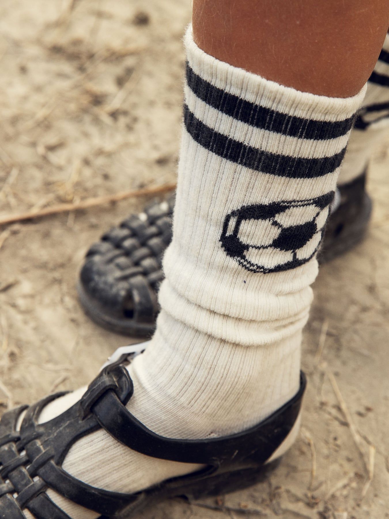 Football Knee-High Socks - Off-White