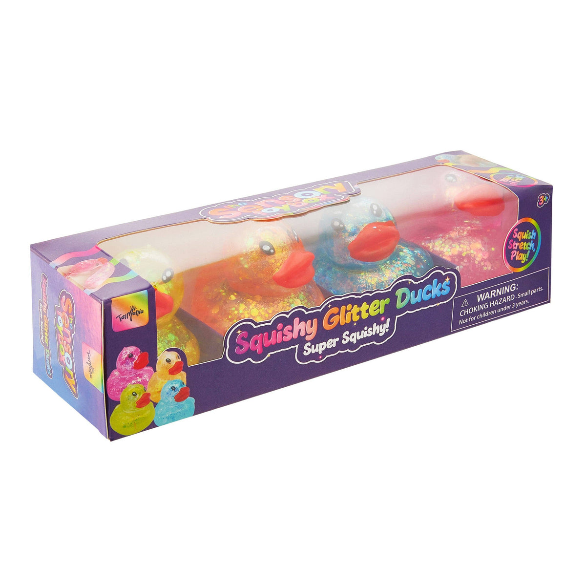 Squishy Glitter Ducks Fidget Toy (4 pack)