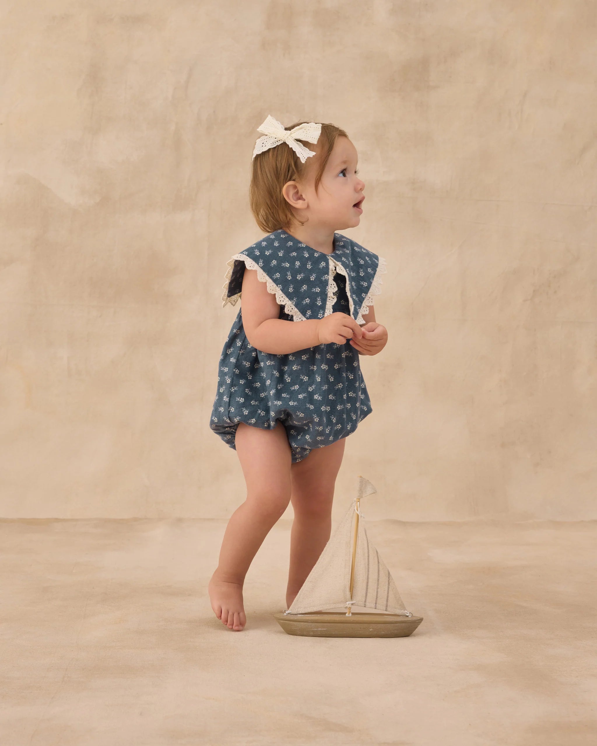 Porter Romper Ditsy - Marine