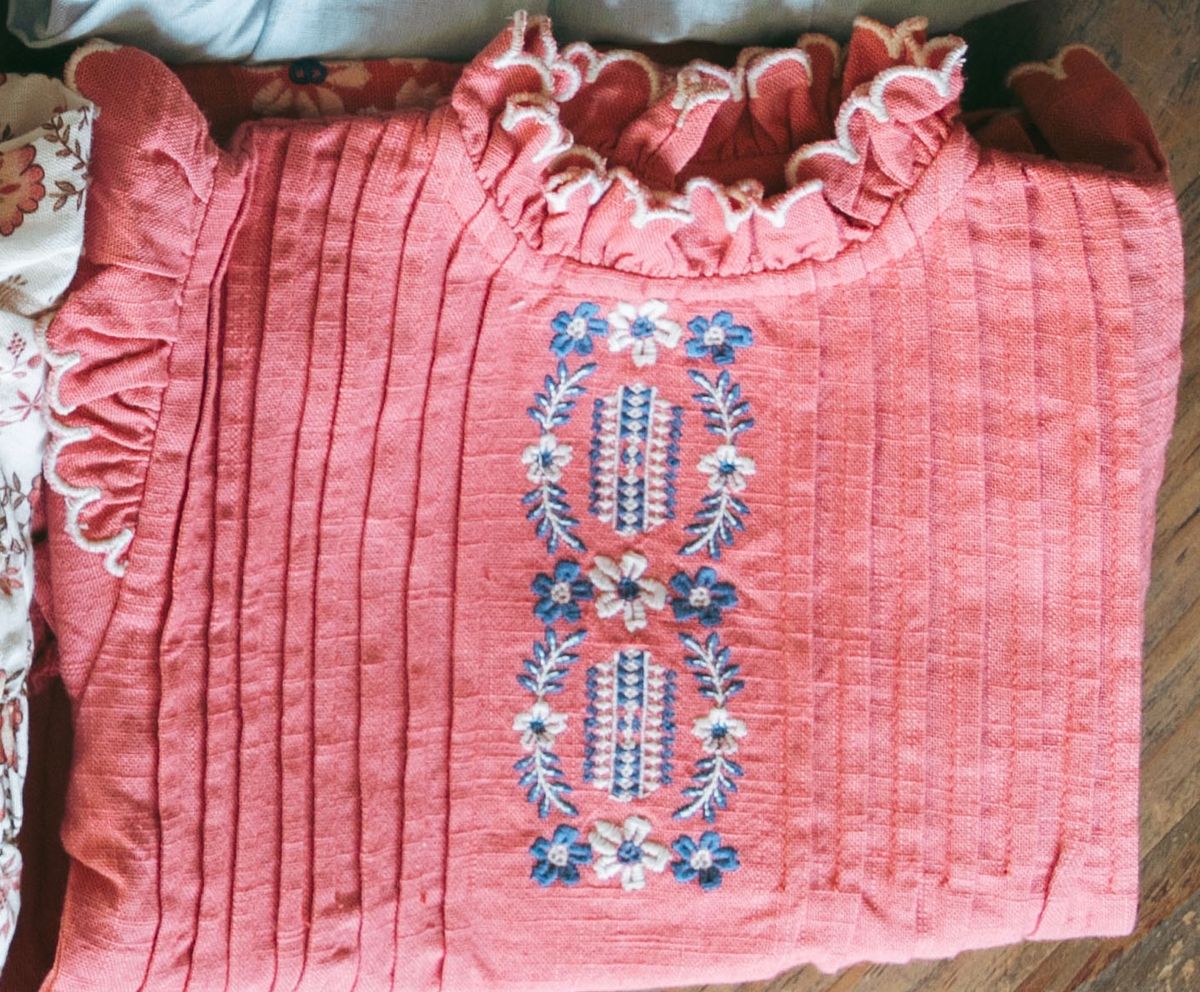 Little Marie Romper in Dusty Cedar
