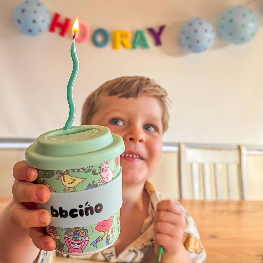 Party Animal in Green Babycino Cup - 120ml (STRAW INCLUDED)