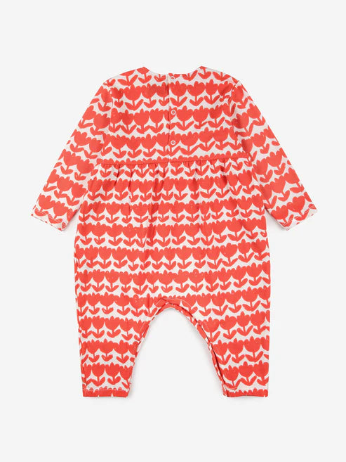 Baby Retro Flowers all over overall