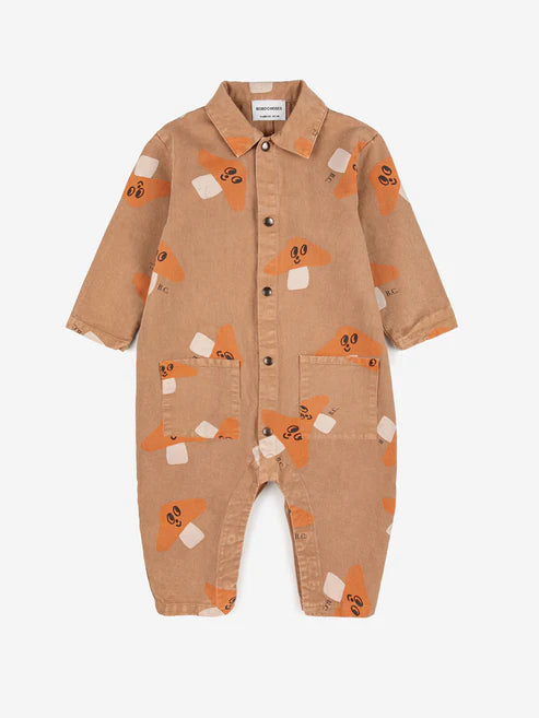 Baby Mr. Mushroom all over woven overall
