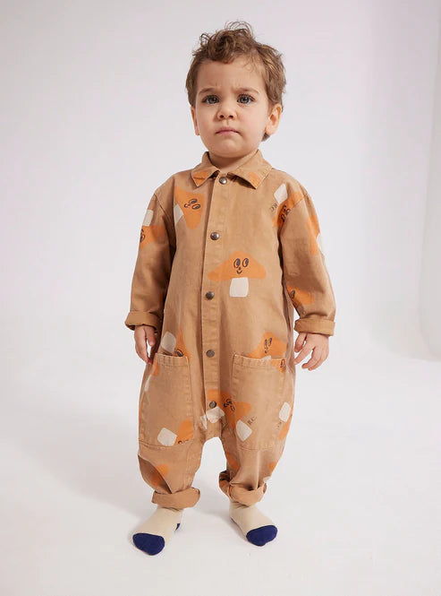 Baby Mr. Mushroom all over woven overall
