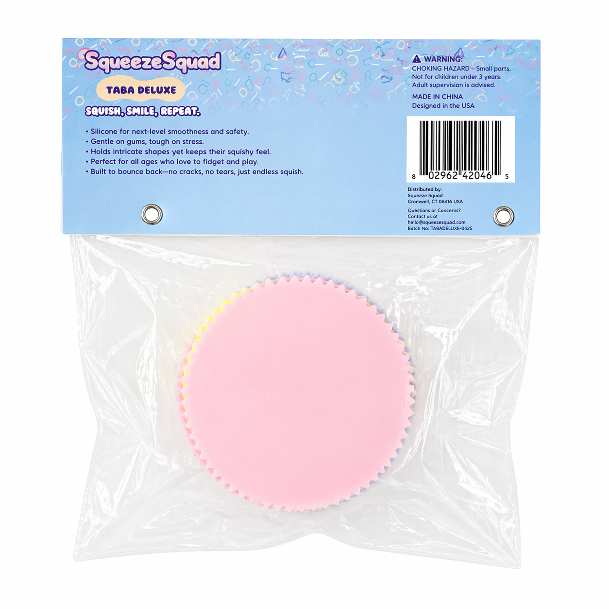 SqueezeSquad Taba Deluxe Premium Silicone Squishy Fidget Toy - Sandwich Cookie