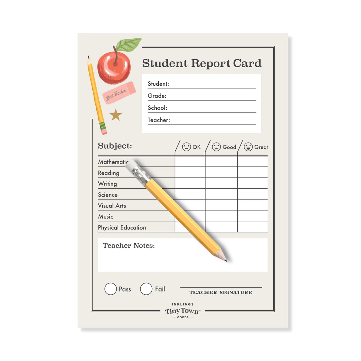 Inklings Tiny Town™ Play Notepad -Student Report