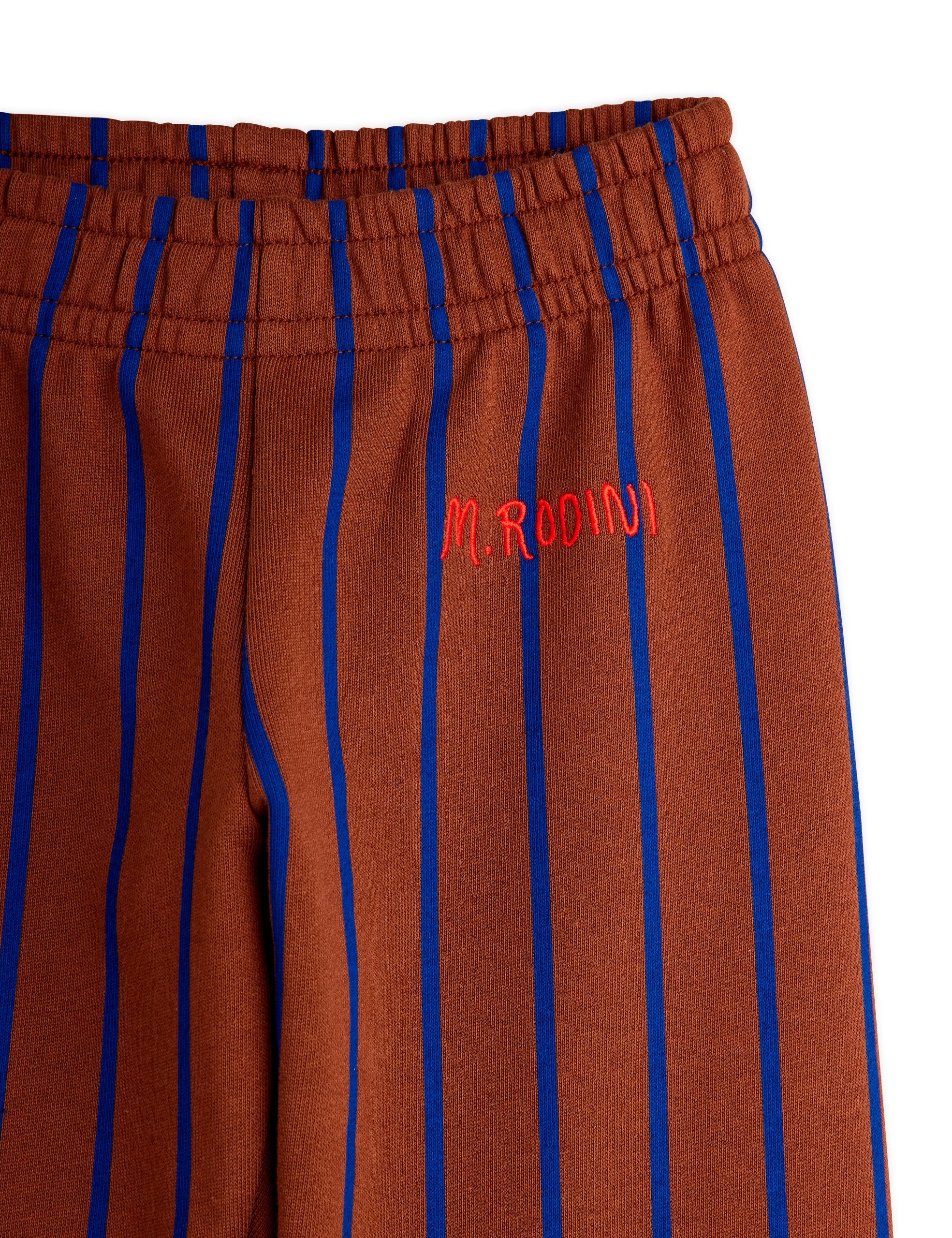 Vertical Stripe AOP Sweatpants - Brown
