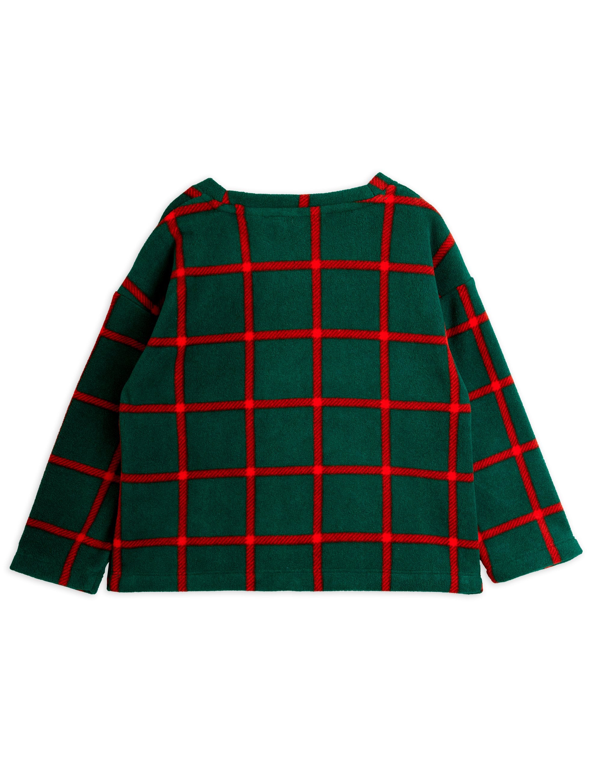 Plaid AOP Fleece LS Top - Green
