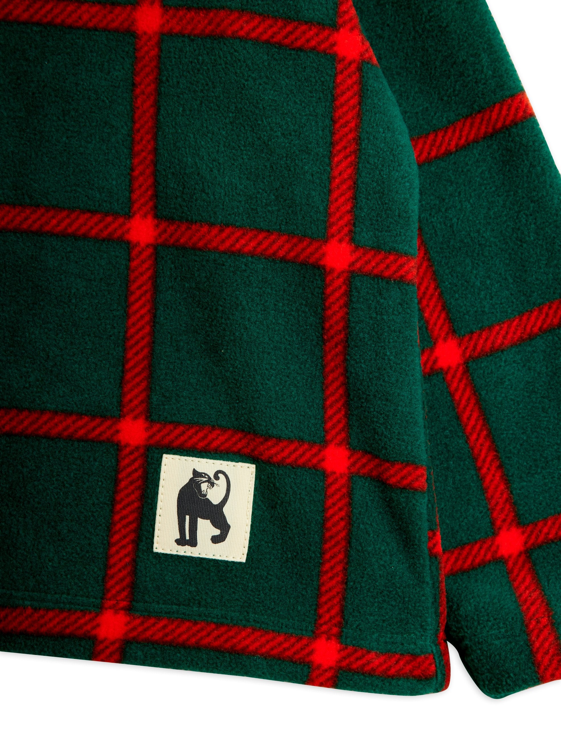 Plaid AOP Fleece LS Top - Green