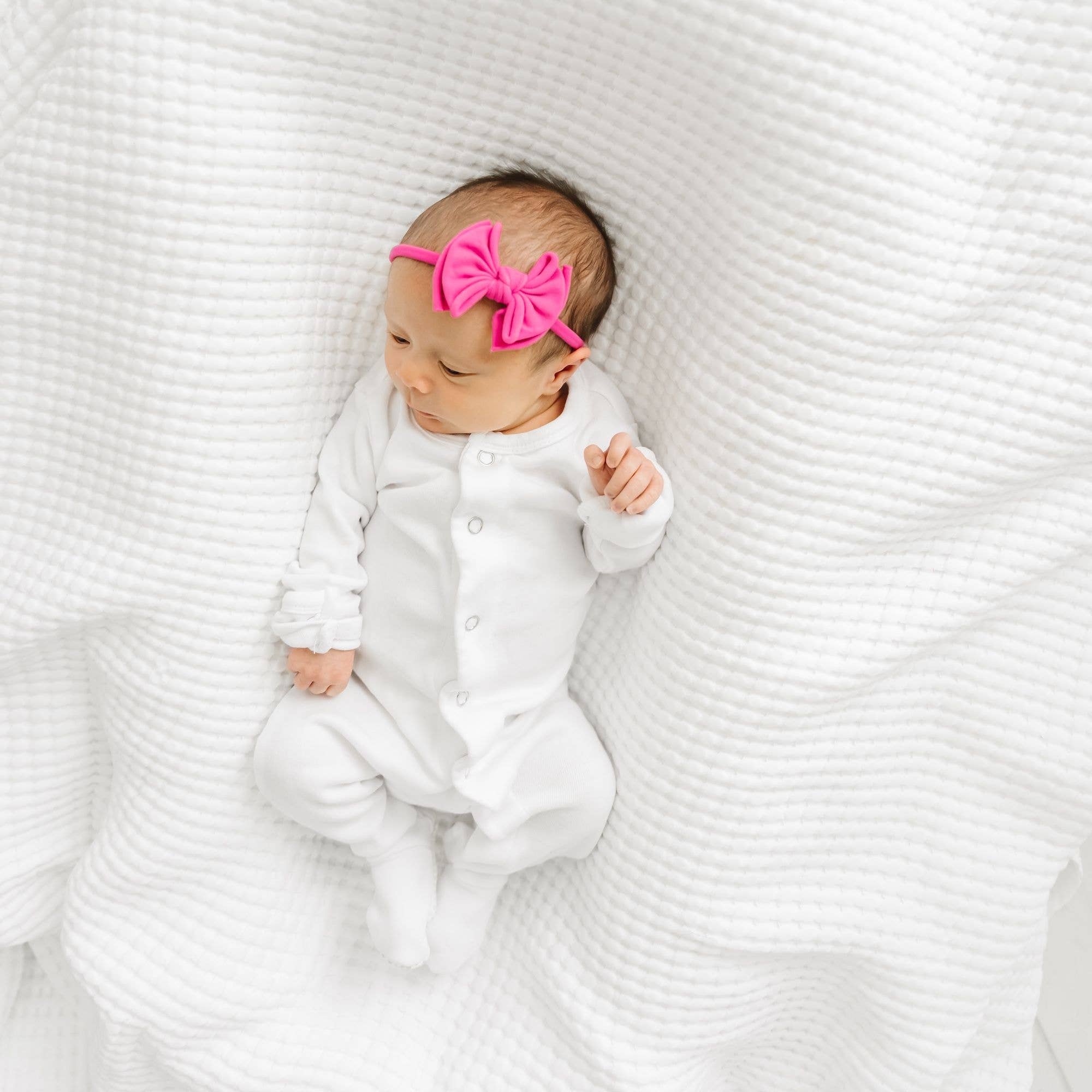 Baby Bling® Baby FAB® Skinny Soft Nylon Bow Headband: Cherry Red