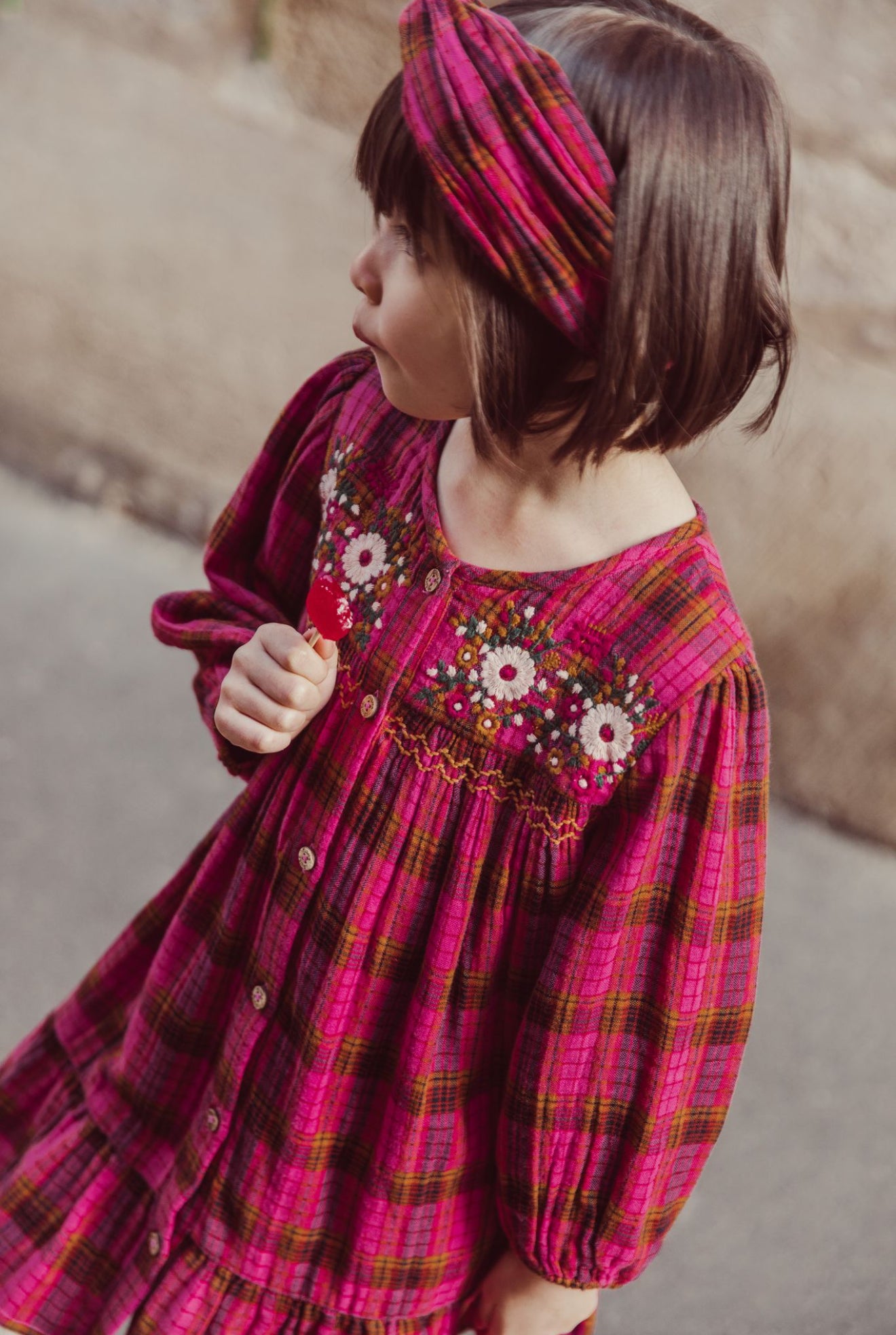 Massilia Dress - Pink Alp Checks
