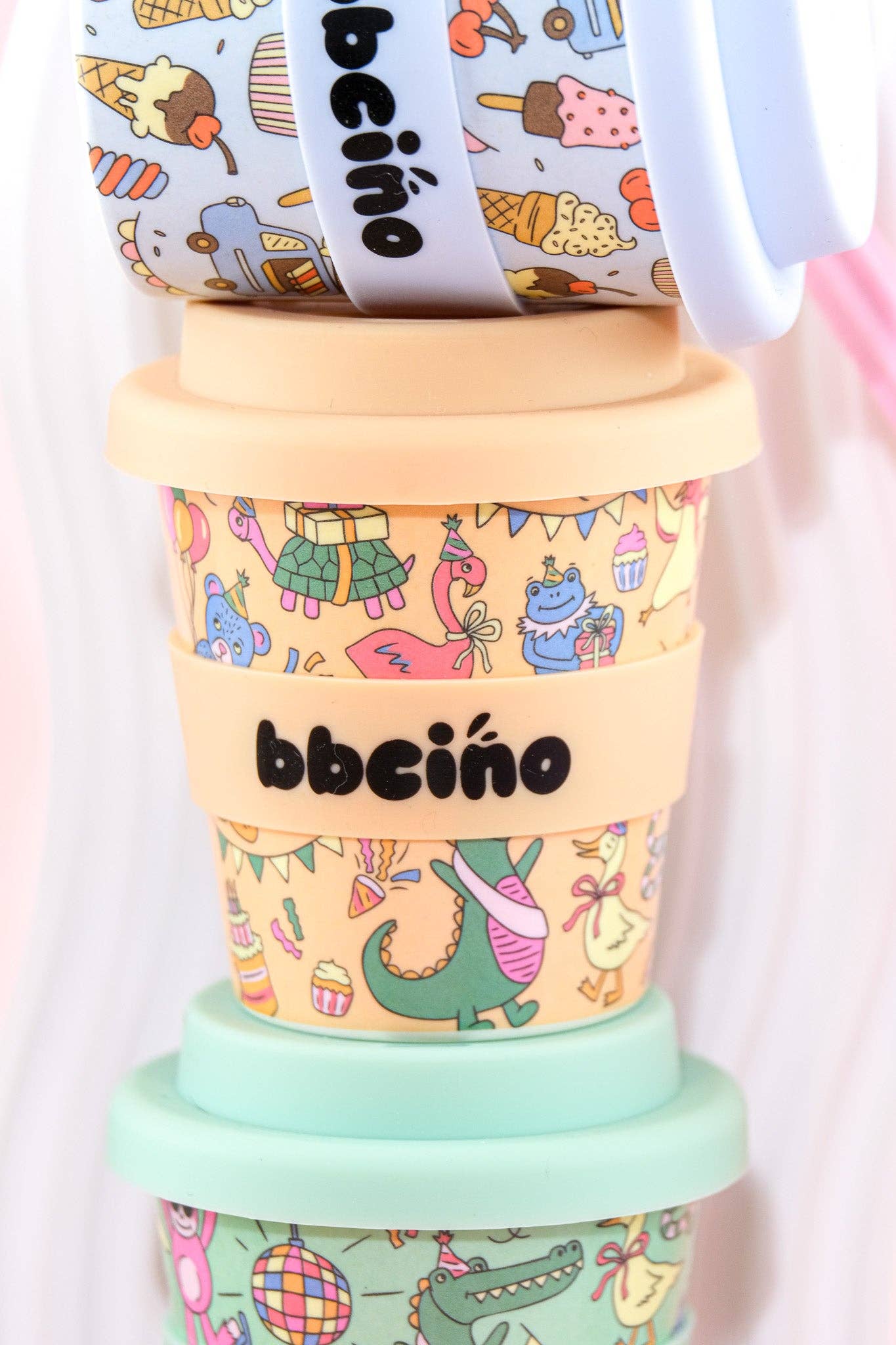 Party Animal in Orange Babycino Cup - 120ml (STRAW INCLUDED)