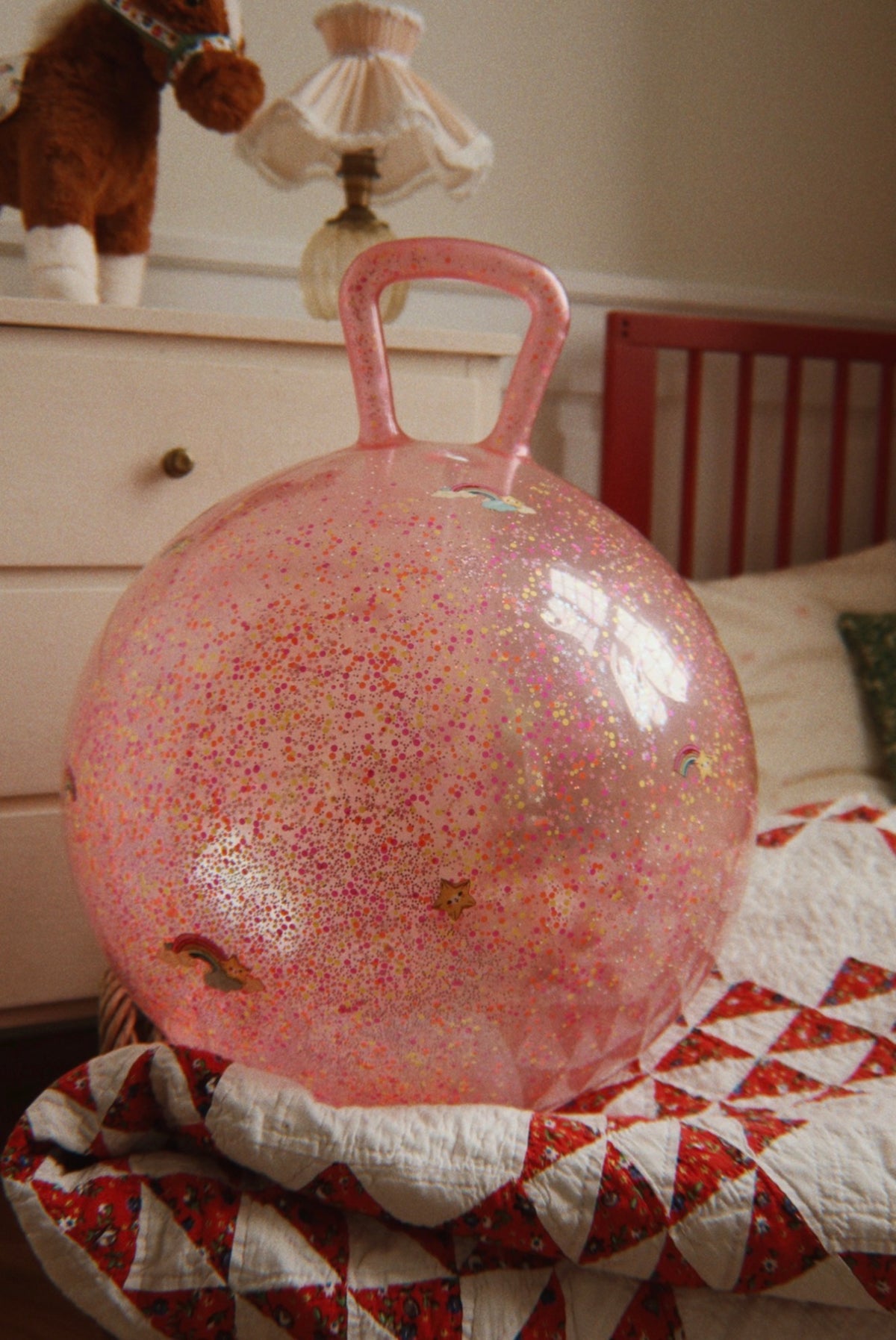 Glitter Jump Ball - Rainbow
