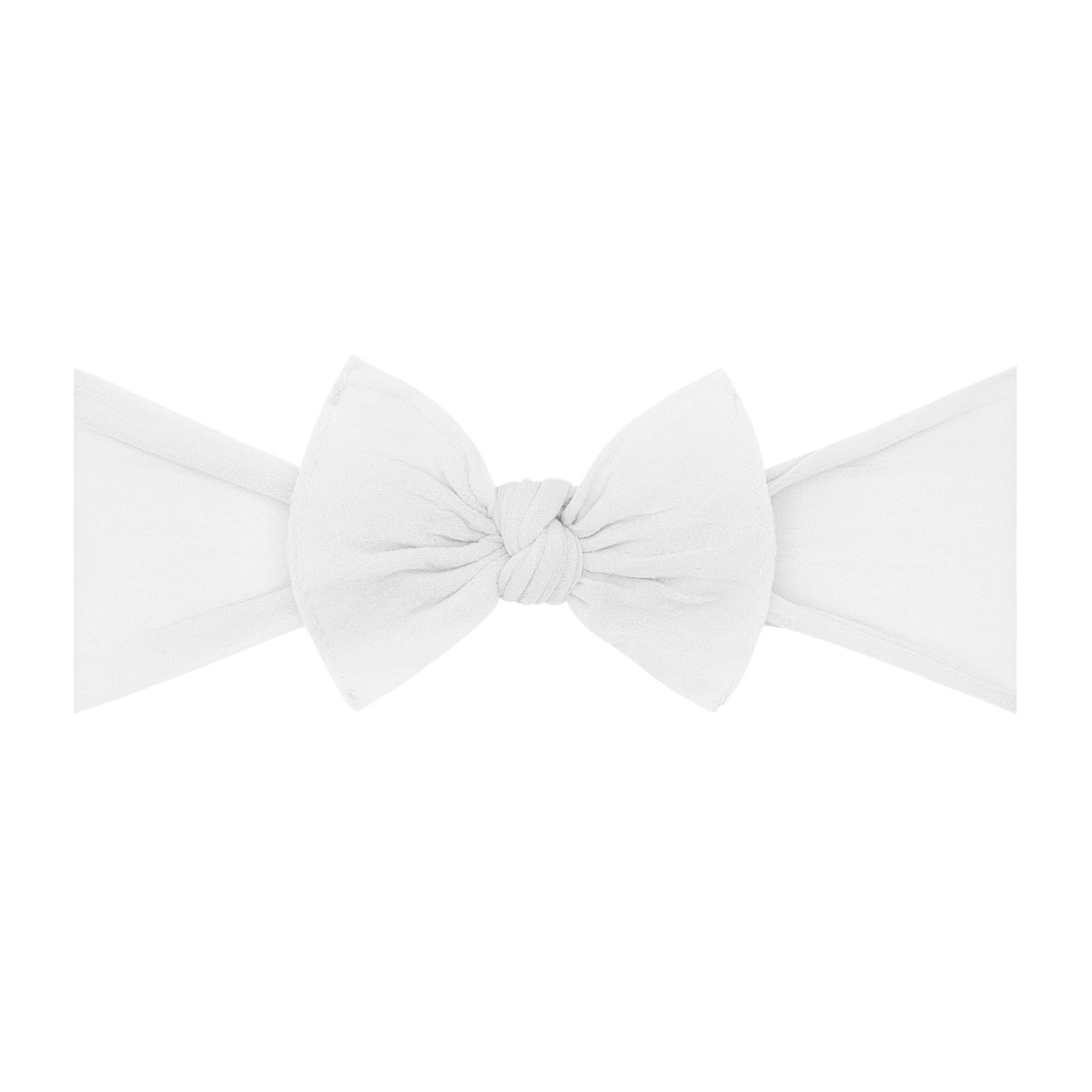 Baby Bling® Itty Bitty Knot Small Soft Nylon Bow Headband: Iris
