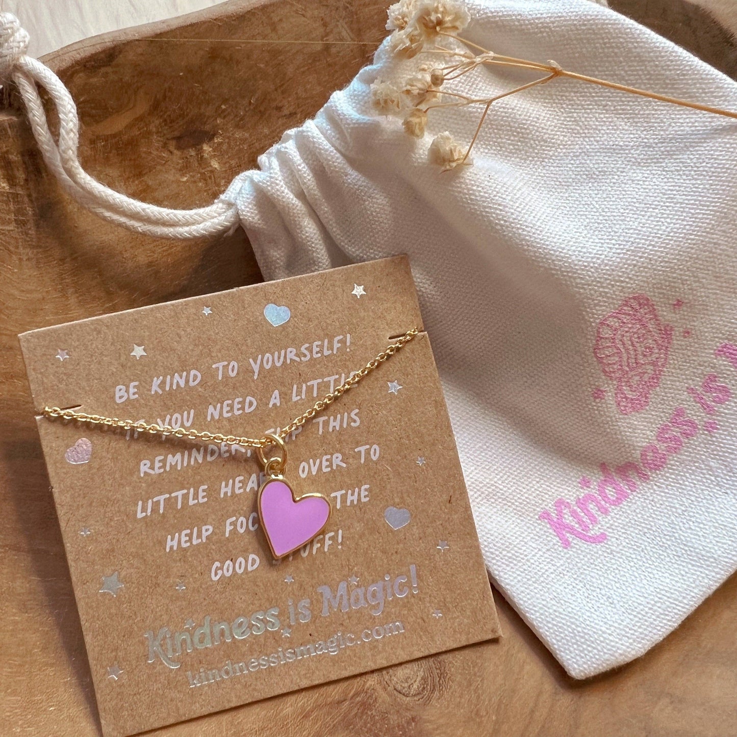 Tiny Heart Necklace Gold - Yellow