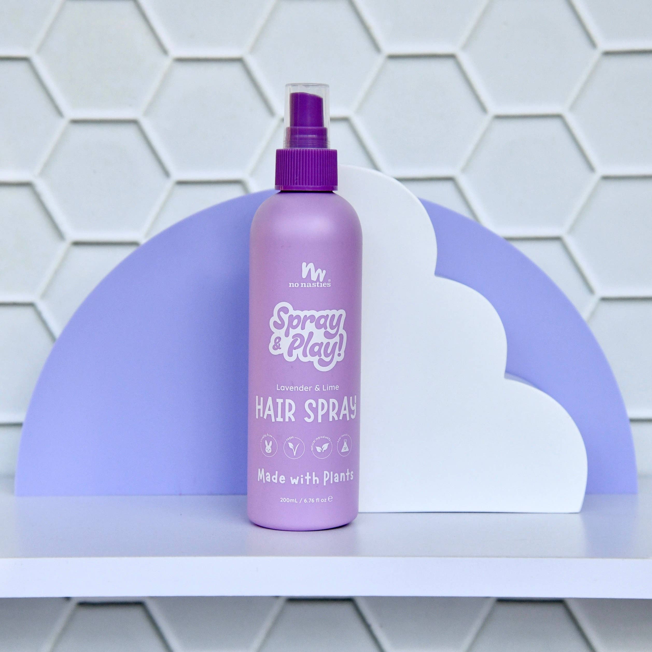 Natural Alcohol Free Hair Spray in Lavender and Fresh Lime