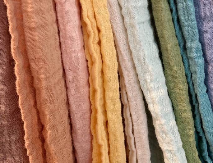 Peach Blush Muslin Swaddle Blanket
