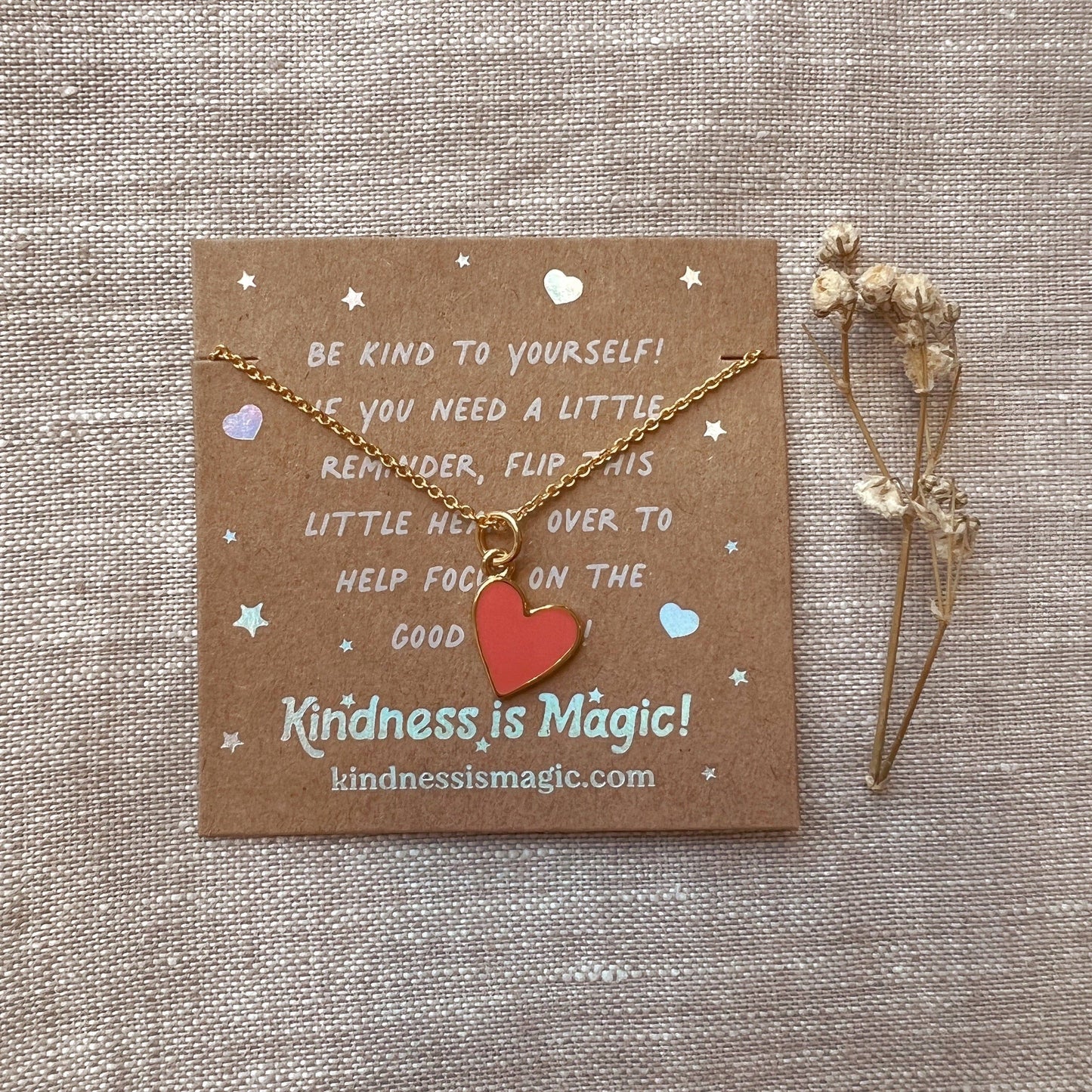 Tiny Heart Necklace Gold - Yellow