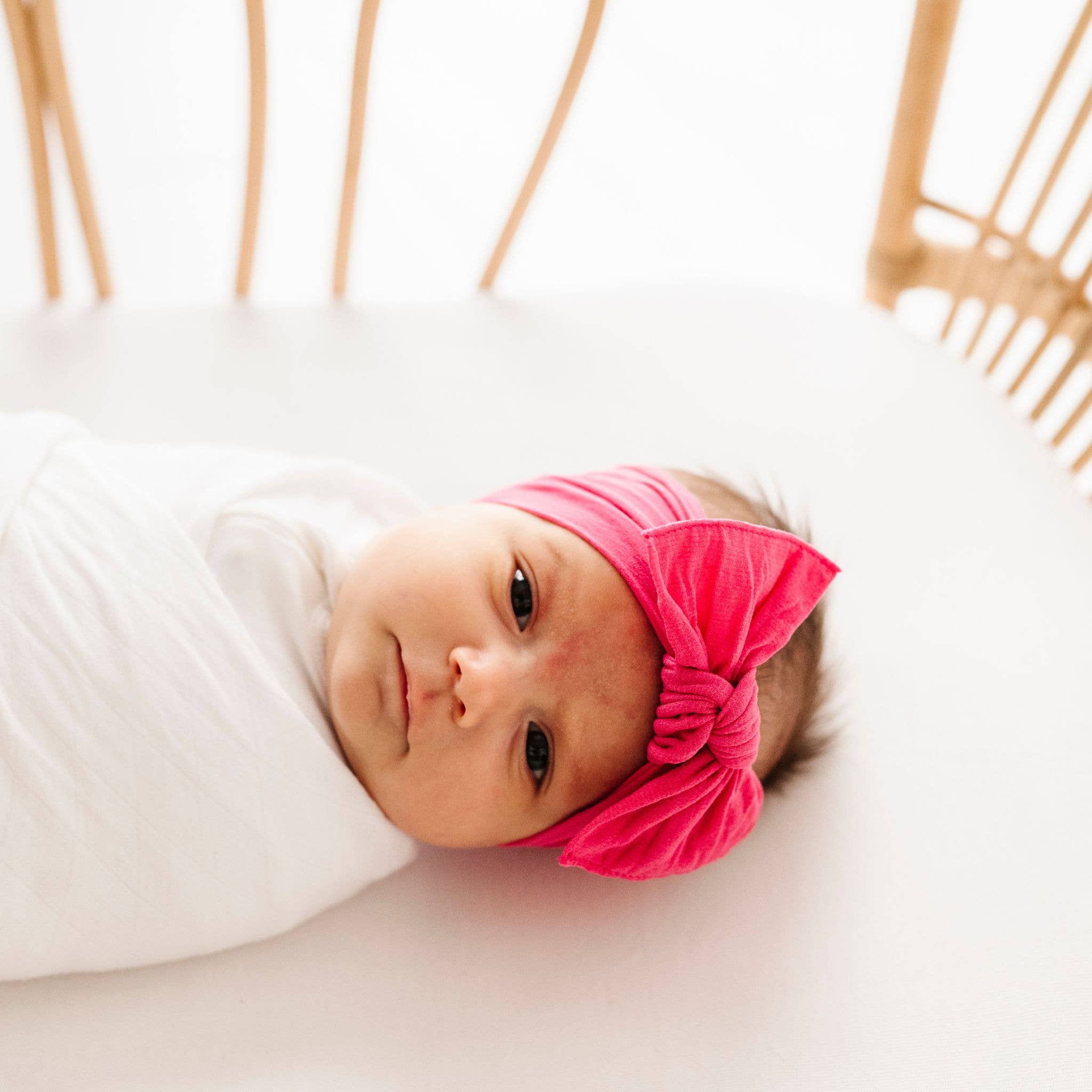 Baby Bling® The Original Knot Soft Nylon Headband: Petal