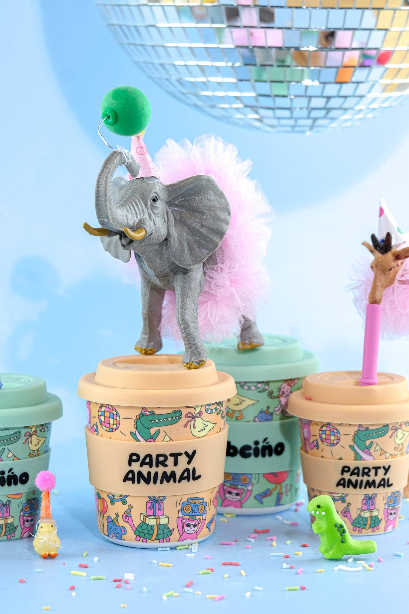 Party Animal in Orange Kids Keep Cup - 240ml(STRAW INCLUDED)