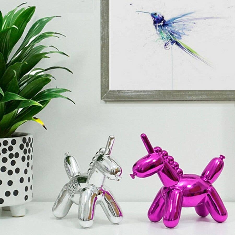 Balloon Piggy Bank - Baby Unicorn: Pink