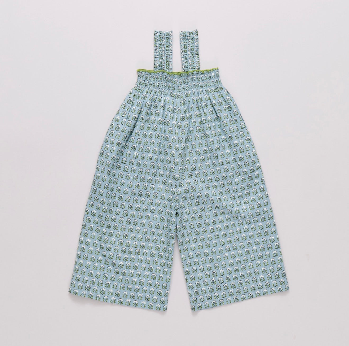 Girls Eleven Jumper - Blue Prairie Block Print
