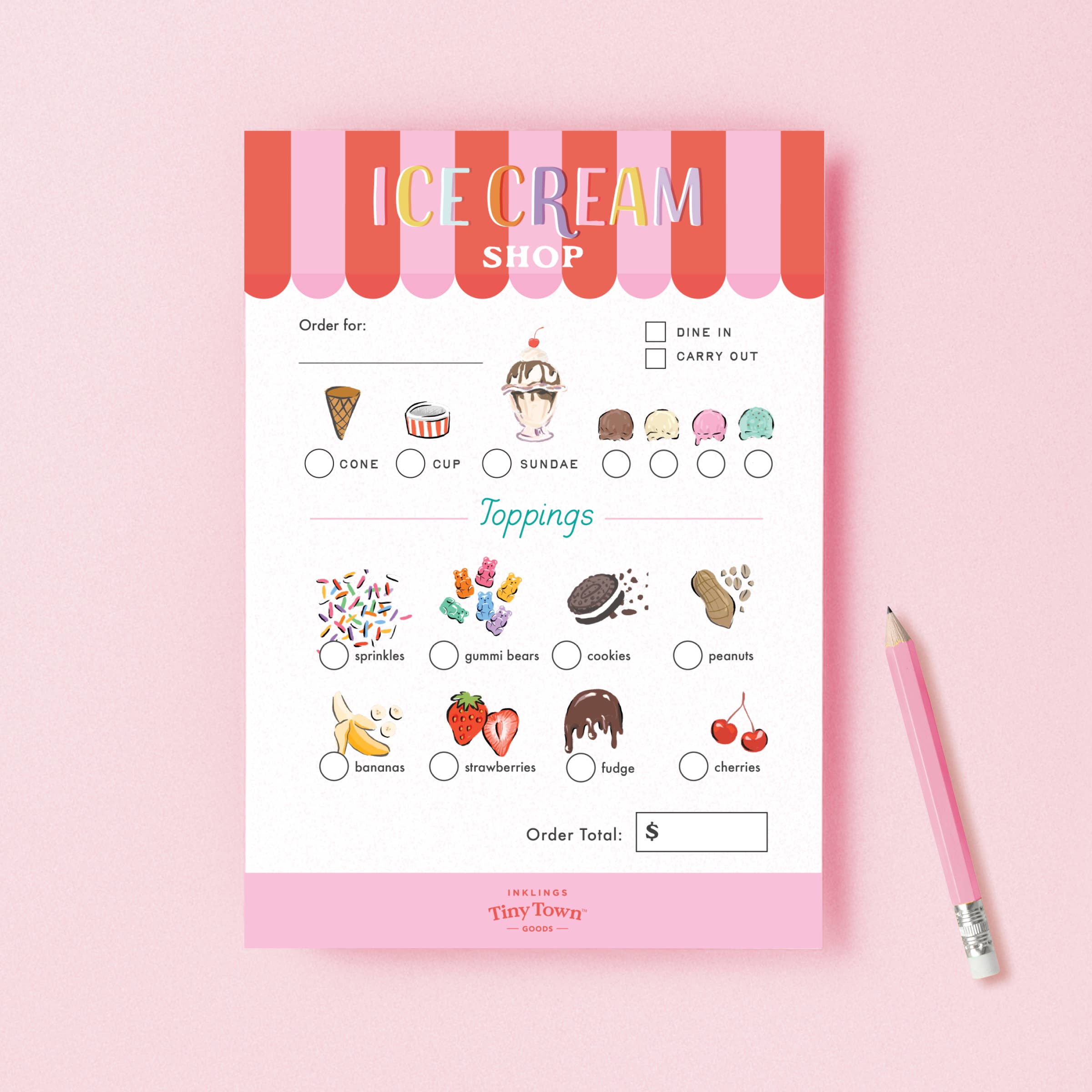 Tiny Town™ Play Notepad - Ice Cream Shop