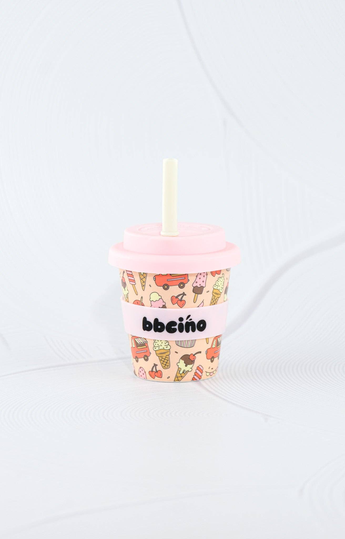 Scoops in Pink Babycino Cup - 120ml (STRAW INCLUDED)