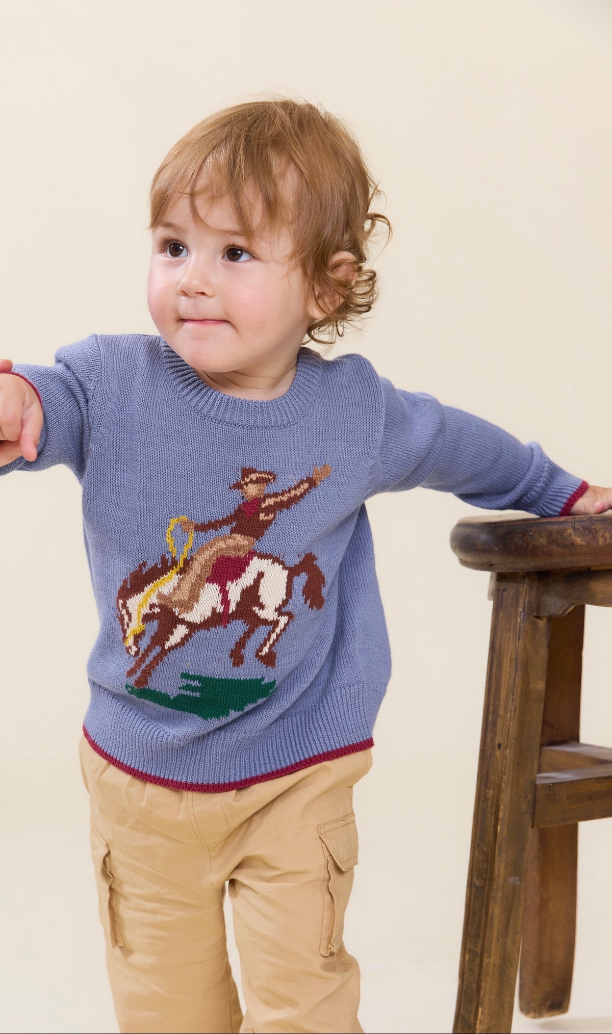 Boys Oliver Sweater - Bronco