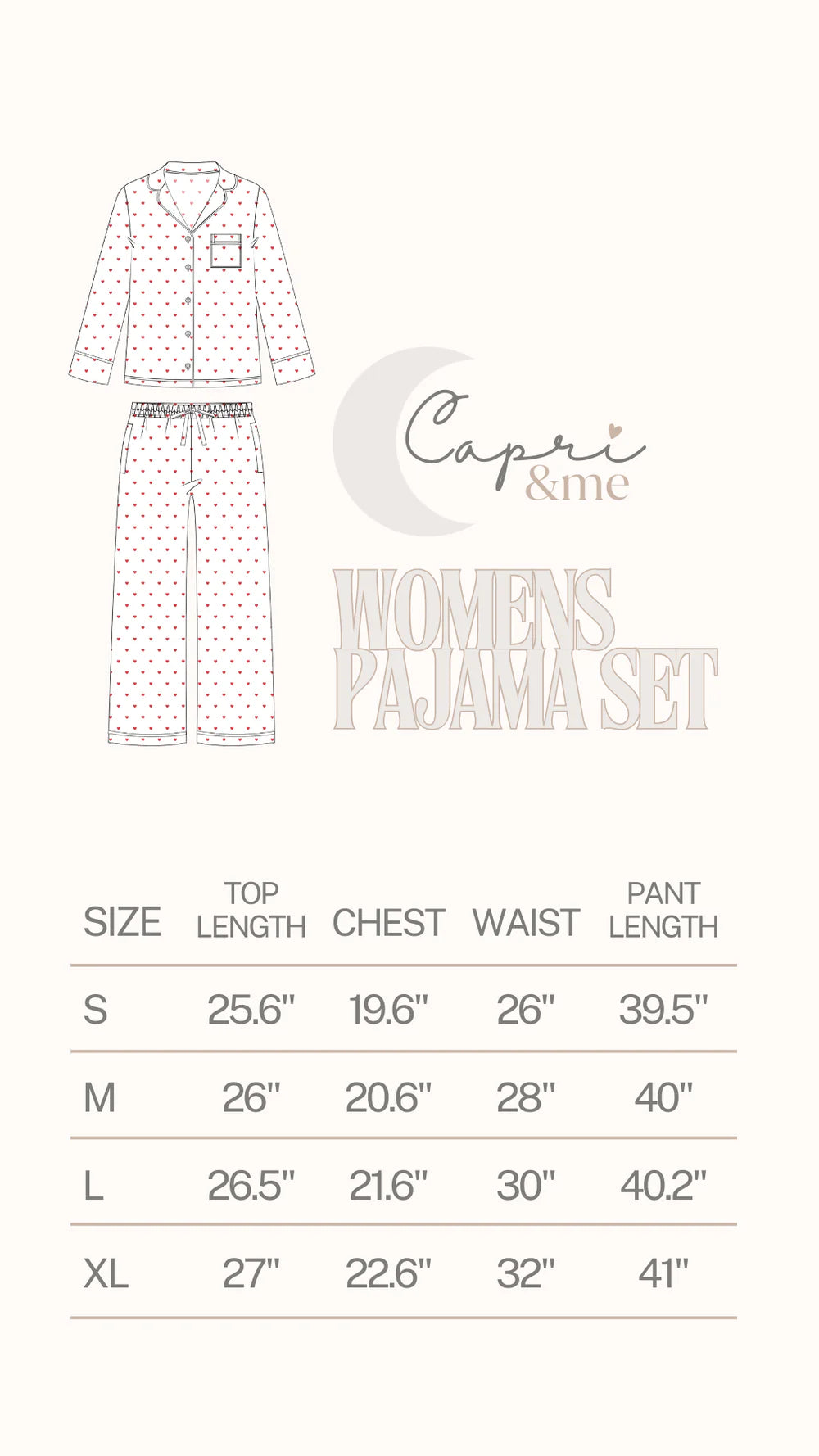 rosè ribbons women's pajama set