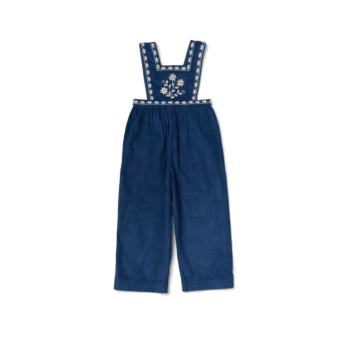 Clara Romper in Bijou Blue Embroidery