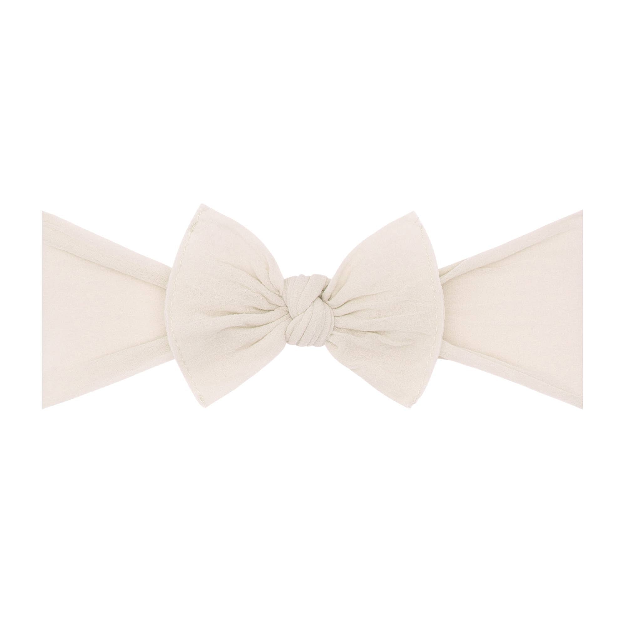 Baby Bling® Itty Bitty Knot Small Soft Nylon Bow Headband: Pink