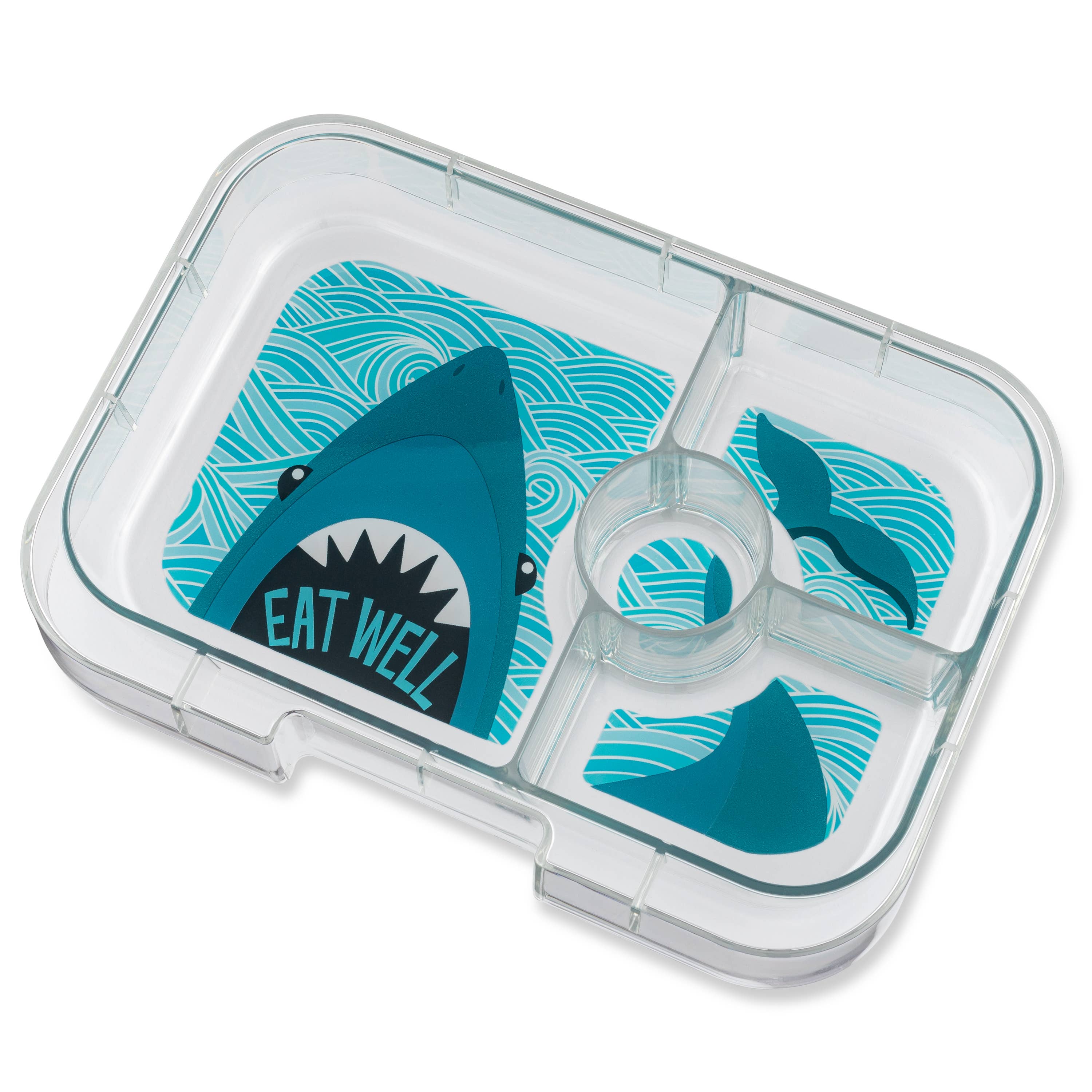 Leakproof Sandwich Friendly Bento Box - Surf Blue Shark Tray